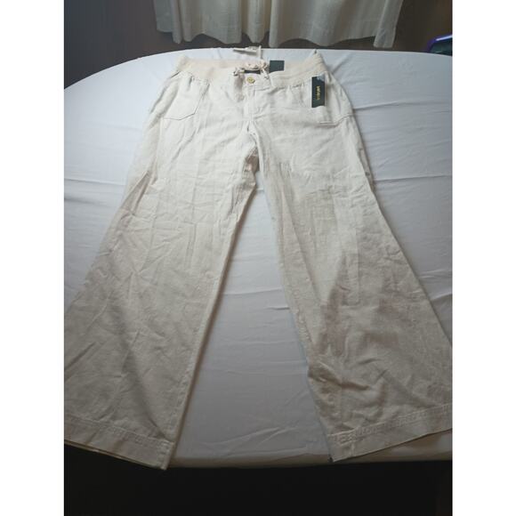 Lane Bryant Cream Straight Leg Pants - Picture 1 of 6